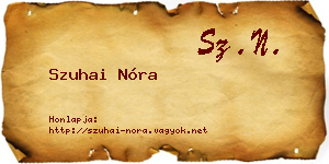 Szuhai Nóra névjegykártya